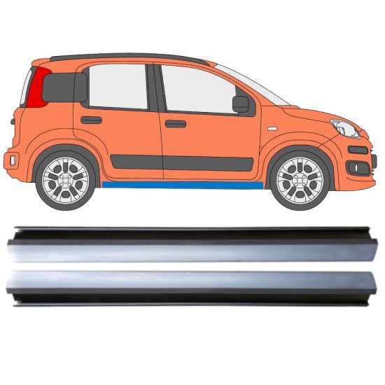 Tröskelplåt reparationspanel för Fiat Panda 2012- / Vänster+Höger / Set 14971 Tröskelplåt reparationspanel för Fiat Panda 2012- / Vänster+Höger / Set 14971