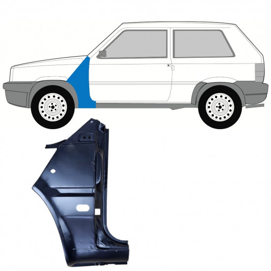 Reparationspanel till framskärm för Fiat Panda 1980-2002 / Vänster 11812