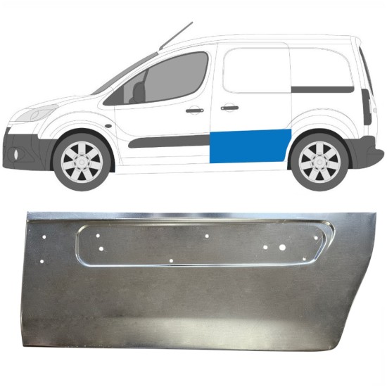 Skjutdörr reparationspanel för Peugeot Partner 2008-2018 / Vänster 16623