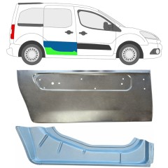 Inre + yttre skjutdörr reparationspanel för Citroen Berlingo 2008-2018 / Höger 17086