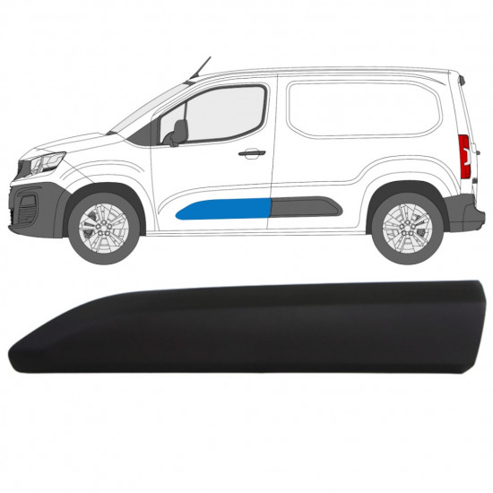 Sidoskyddslister dörr för Peugeot Partner 2018-2023 / Vänster 12985