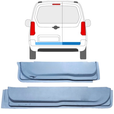 Bakdörr reparationspanel inre för Citroen Berlingo 2008-2018 / Vänster+Höger 16912