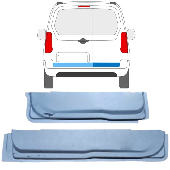 Bakdörr reparationspanel inre för Peugeot Partner 2008-2018 / Vänster+Höger / Set 16911
