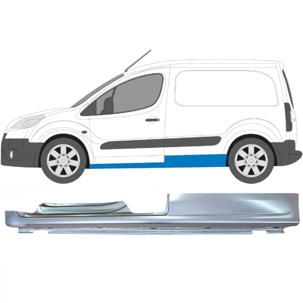 Tröskelplåt För Peugeot Partner C Berlingo 2008- / Vänster 5409