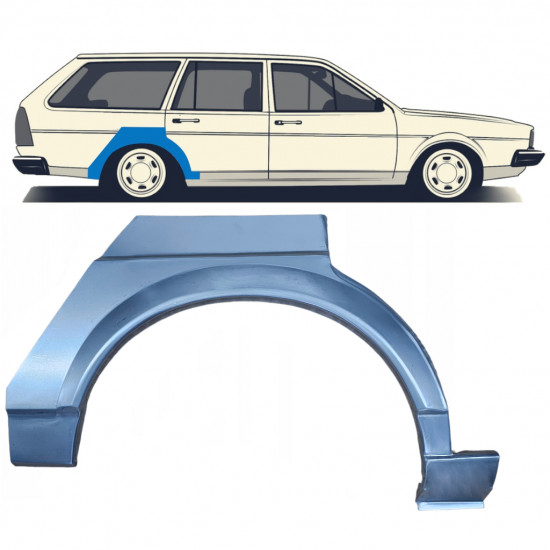 Sidovägg hjulhuskant för VW Passat B2 1980-1988 / Höger 7110