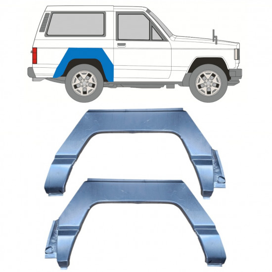 Sidovägg hjulhuskant för Nissan Patrol 1979-1993 / Vänster+Höger / Set 10412