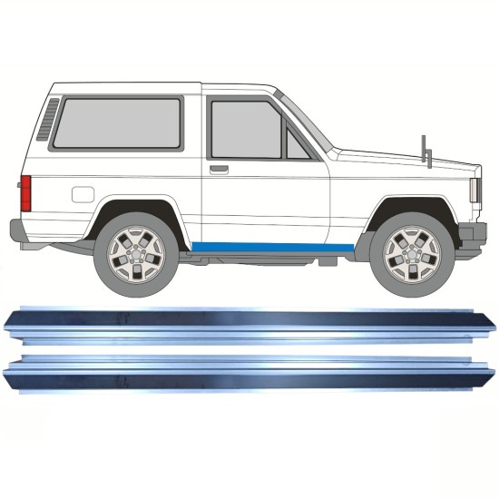 Tröskelplåt reparationspanel för Nissan Patrol K160 1979-1990 / Vänster+Höger / Set 16291