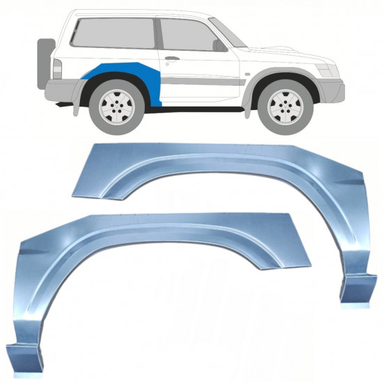 Sidovägg hjulhuskant för Nissan Patrol 1997-2009 / Vänster+Höger / Set 10220