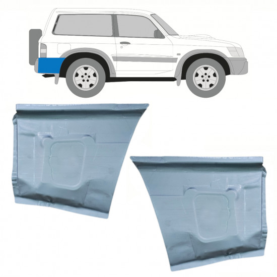 Sidovägg hjulhuskant för Nissan Patrol 1997-2009 / Vänster+Höger / Set 10168