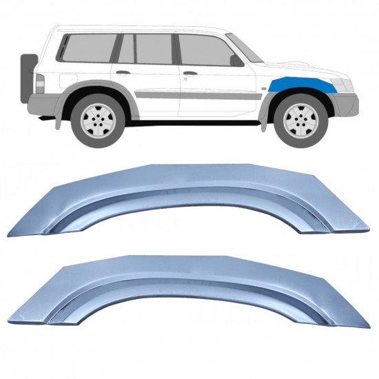 Reparationspanel till framskärm för Nissan Patrol 1997-2009 / Vänster+Höger / Set 10573