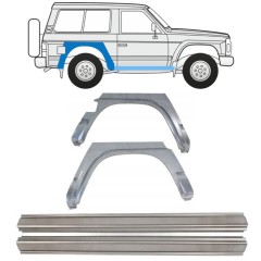Tröskelplåt + sidovägg hjulhuskant för Nissan Patrol Y60 GY60 1990-1997 / Vänster+Höger / Set 11542