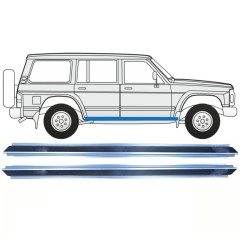 Tröskelplåt reparationspanel för Nissan Patrol Y60 GY60 1990-1997 / Vänster = Höger (symmetrisk) / Set 10312