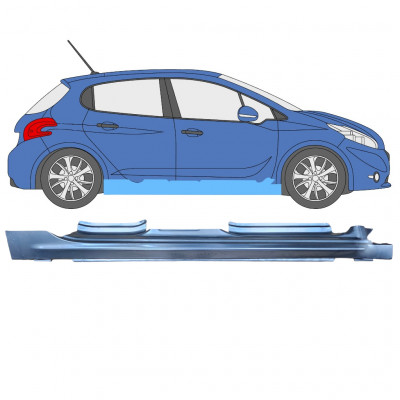 Tröskelplåt reparationspanel för Peugeot 208 2012-2019 / Höger 11617