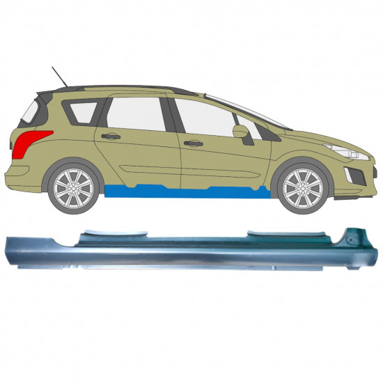 Tröskelplåt för Peugeot 308 2007-2013 / Höger 12886