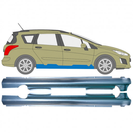 Tröskelplåt för Peugeot 308 2007-2013 / Vänster / Höger / Vänster+Höger / Set 12888