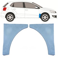 Reparationspanel till framskärm för Volkswagen Polo 2009-2017 / Vänster+Höger / Set 10513