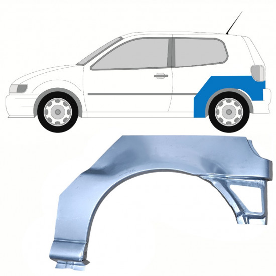 Sidovägg hjulhuskant för VW Polo 1994-1999 / Vänster 10192