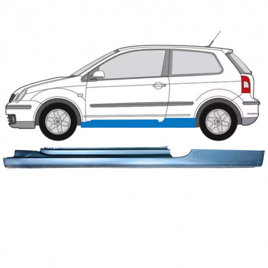 Tröskelplåt för Volkswagen Polo 2001-2009 / Vänster 12857