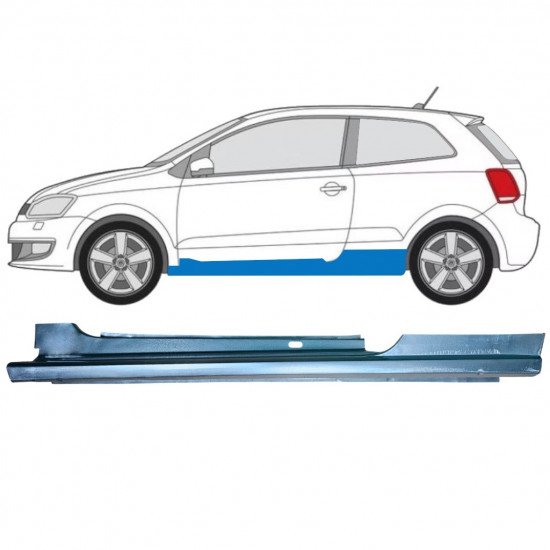 Tröskelplåt för Volkswagen Polo 2009-2017 / Vänster 12860