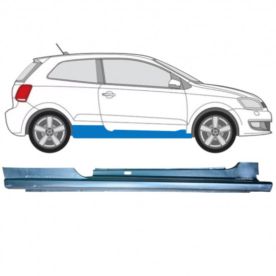 Tröskelplåt för Volkswagen Polo 2009-2017 / Höger 12859