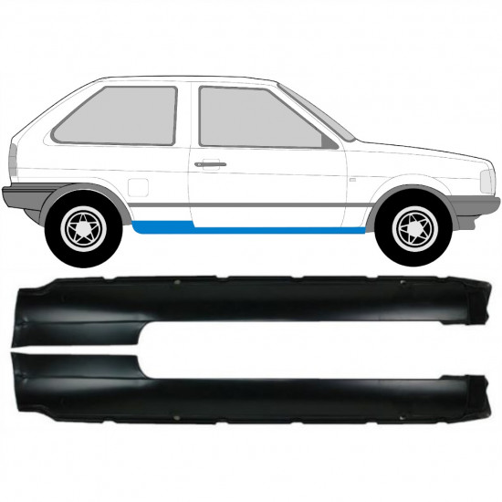 Tröskelplåt reparationspanel för VW Polo 1981-1994 / Vänster+Höger / Set 10509