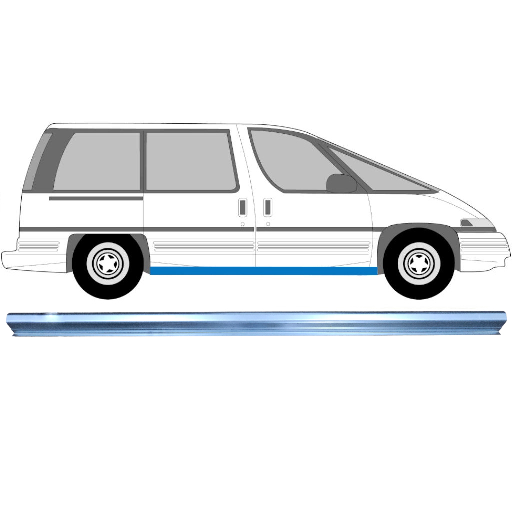 Tröskelplåt Reparationspanel För Chevrolet Trans Sport 1990-1997 / Vänster = Höger (Symmetrisk) 7191