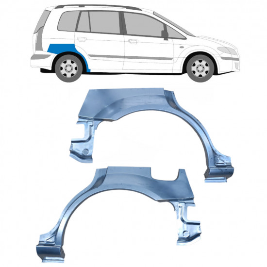 Sidovägg hjulhuskant för Mazda Premacy 1999-2005 / Vänster+Höger / Set 9158