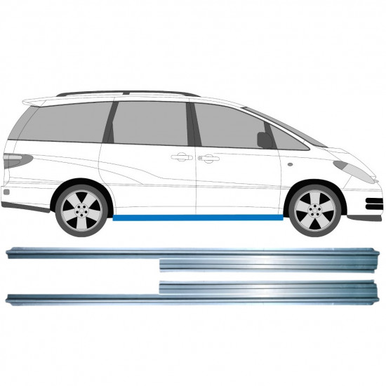 Tröskelplåt reparationspanel för Toyota Previa 2000-2005 / Vänster+Höger / Set 10190