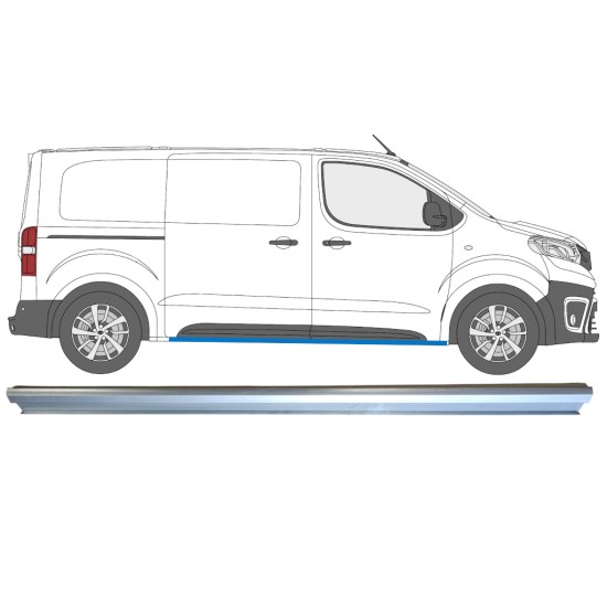 Nedre tröskelplåt reparationspanel för Toyota Proace Verso 2016- / Vänster = Höger (symmetrisk) 15600