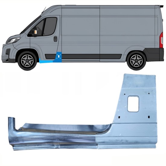 Reparationspanel för stolpe + tröskelplåt reparationspanel för Toyota Proace Max 2024- / Vänster 16733