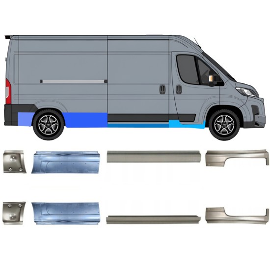 Reparationspanel set för Toyota Proace Max 2024- / Vänster+Höger / 16706