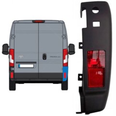 Bak hörn stötfångare med lampa för Toyota Proace Max 2024- / Höger 15937