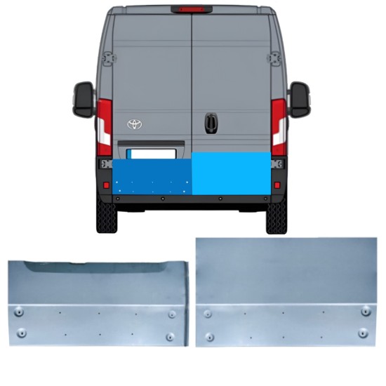 Reparationspanel för bakdörr för Toyota Proace Max 2024- / Vänster+Höger 16737