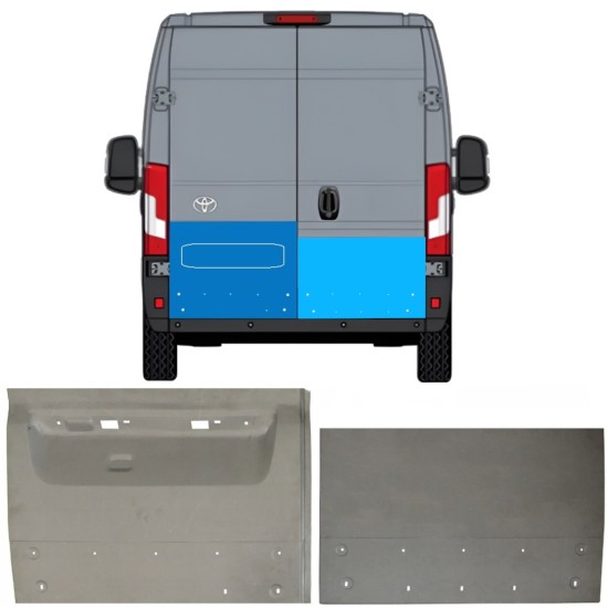 Reparationspanel för bakdörr för Toyota Proace Max 2024- / Vänster+Höger 16726