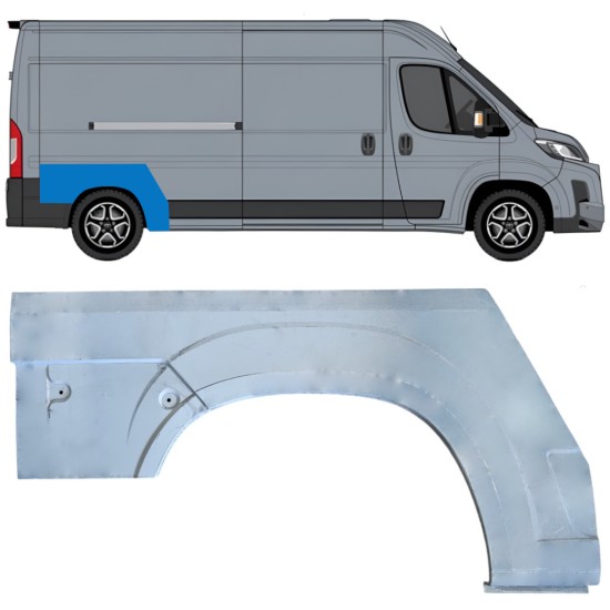 Sidovägg hjulhuskant för Toyota Proace Max 2024- / Höger 16953