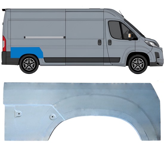 Sidovägg hjulhuskant för Toyota Proace Max 2024- / Höger 16963