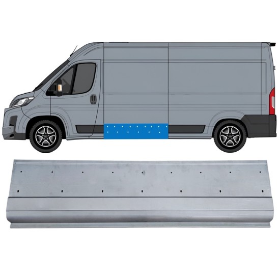 Reparationspanel för sidopanel med hål för list för Toyota Proace Max 2024- / Vänster 16695