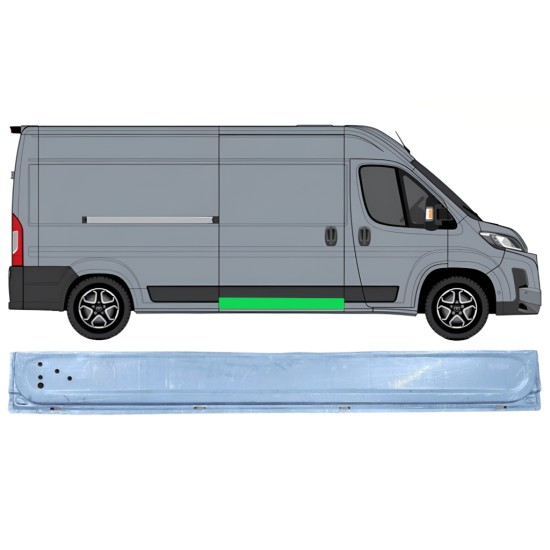 Skjutdörr reparationspanel inre för Toyota Proace Max 2024- / Höger 16633