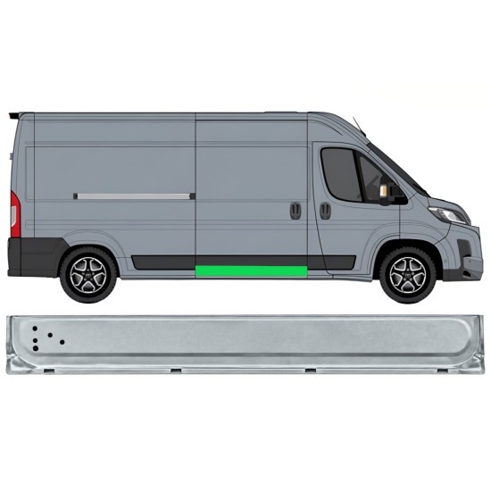 Skjutdörr reparationspanel inre för Toyota Proace Max 2024- / Höger 17046