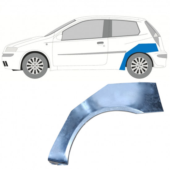 Sidovägg hjulhuskant för Fiat Punto 2 1999-2010 / Vänster 7268