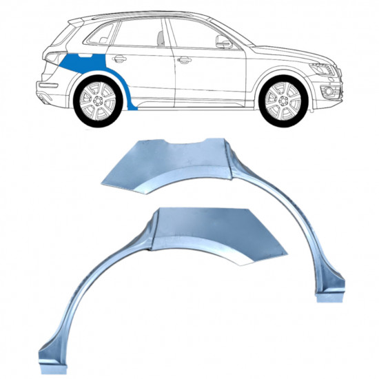 Sidovägg hjulhuskant för Audi Q5 2008-2012 / Set 11402