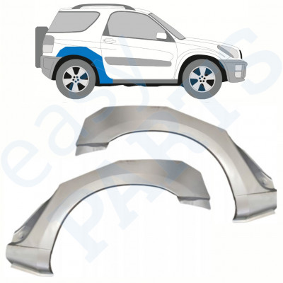 Sidovägg hjulhuskant för Toyota RAV4 2000-2005 / Vänster+Höger / Set 10399