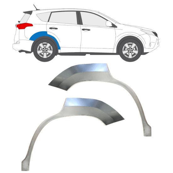 Sidovägg hjulhuskant för Toyota Rav4 2013-2018 / Vänster+Höger / Set 16490