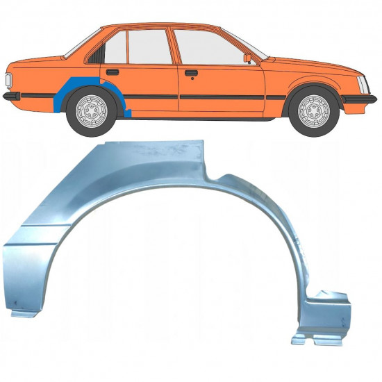 Sidovägg hjulhuskant för Opel Rekord E 1977-1982 / Höger 8076