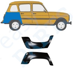 Sidovägg hjulhuskant för Renault 4 1962-1993 / Vänster+Höger / Set 9708