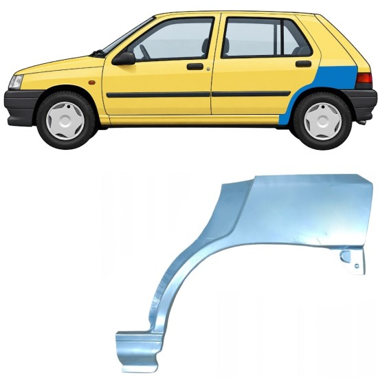 Sidovägg hjulhuskant för Renault Clio I 1990-1998 / Vänster 7683