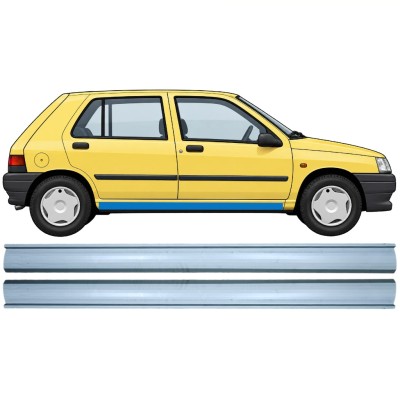 Nedre tröskelplåt reparationspanel för Renault Clio I 1990-1998 / Vänster+Höger / Set 9850