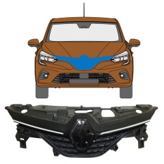 Grill för Renault Clio V 2019- / Set 7540