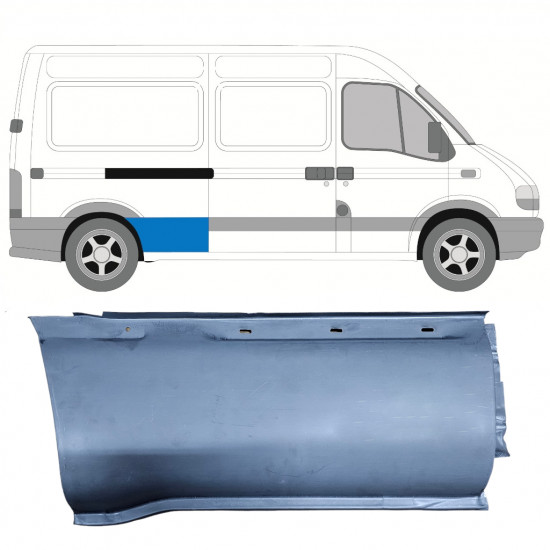 Reparation av sidopanel för Opel Movano / R Master 1998-2010 / Höger 7373