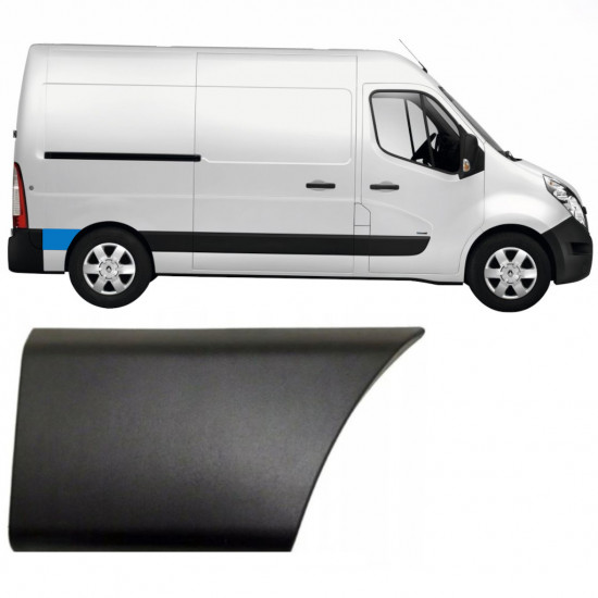 RENAULT MASTER 2010- KORT BAK VINGE SIDOLIST BAKOM THE HJUL / HÖGER